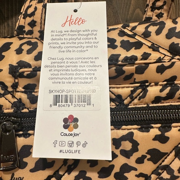 Lug Skyhop QVC Brown and Black Leopard Print Backpack - Picture 5 of 6